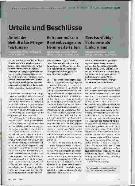 Vorschauseite 1: Urteile und Beschlüsse