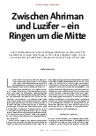 Vorschauseite 2: Zwischen Ahriman und Luzifer – ein Ringen um die Mitte