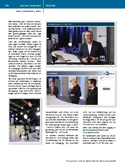 Vorschauseite 2: Digital, interaktiv, praxisnah: Das zweite DGAI2torial überzeugt mit Anästhesieund Notfallmedizin auf höchstem Niveau