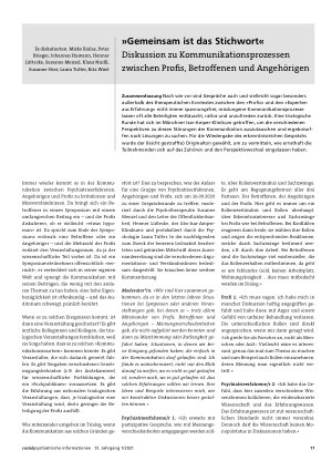 Vorschauseite 1: Kommt nach der Sozialpsychiatrie die Postpsychiatrie?