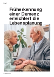 Vorschauseite 1: Früherkennung einer Demenz erleichtert die Lebensplanung.