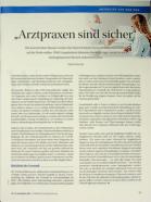 Vorschauseite 1: Arztpraxen sind sicher.