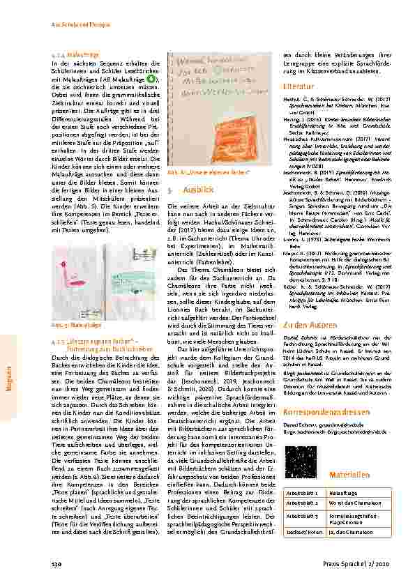 Vorschauseite 4: Das Bilderbuch als Türöffner ins inklusive Klassenzimmer. Sprachförderung mit dem Bilderbuch „Seine eigene Farbe“ von Leo Lionni.