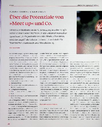 Vorschauseite 1: Über die Potenziale von "Meetup" und Co.