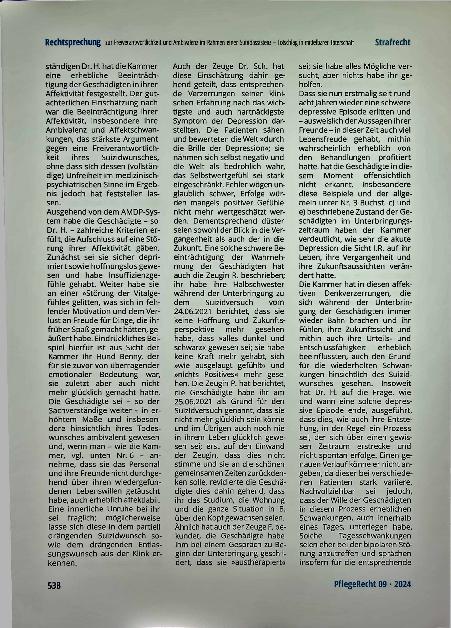 Vorschauseite 5: Zur Freiverantwortlichkeit und Ambivalenz im Rahmen einer Suizidassistenz - Totschlag in mittelbarer Täterschaft