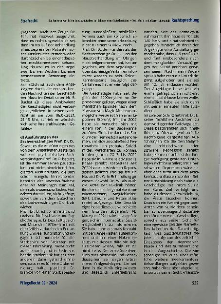 Vorschauseite 6: Zur Freiverantwortlichkeit und Ambivalenz im Rahmen einer Suizidassistenz - Totschlag in mittelbarer Täterschaft