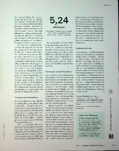 Vorschauseite 2: Blick auf die Pflege in den Regionen
