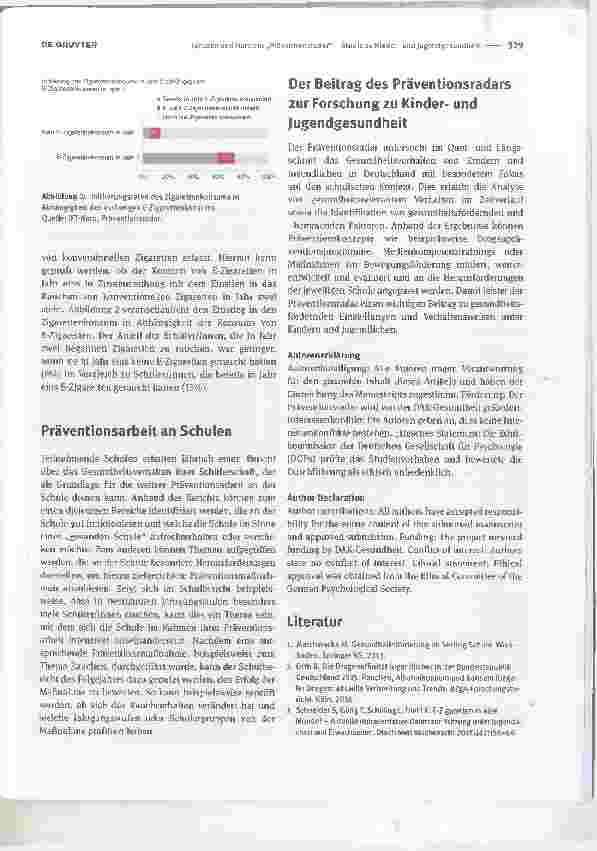 Vorschauseite 3: „Präventionsradar“ - Studie zu Kinderund Jugendgesundheit
