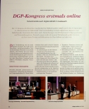 Vorschauseite 1: DGP-Kongress erstmals online: Teilnehmende auch digital lebhaft im Austausch.