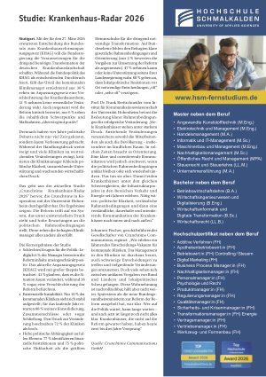 Vorschauseite 1: Studie: Krankenhaus-Radar 2026