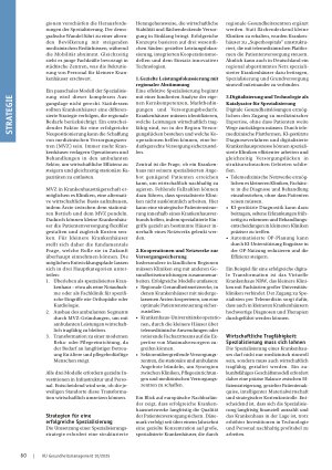 Vorschauseite 2: Spezialisierung von Krankenhäusern Ein Balanceakt zwischen Effizienz und flächendeckender Versorgung