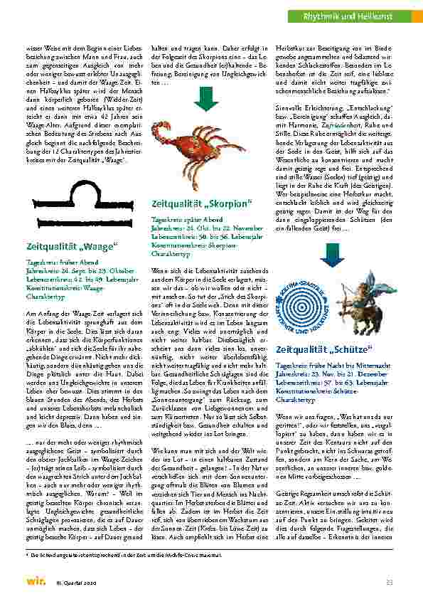 Vorschauseite 4: Die 12 Tierkreiszeichen und Rhythmus-Hygiene im Konstitutionskreis