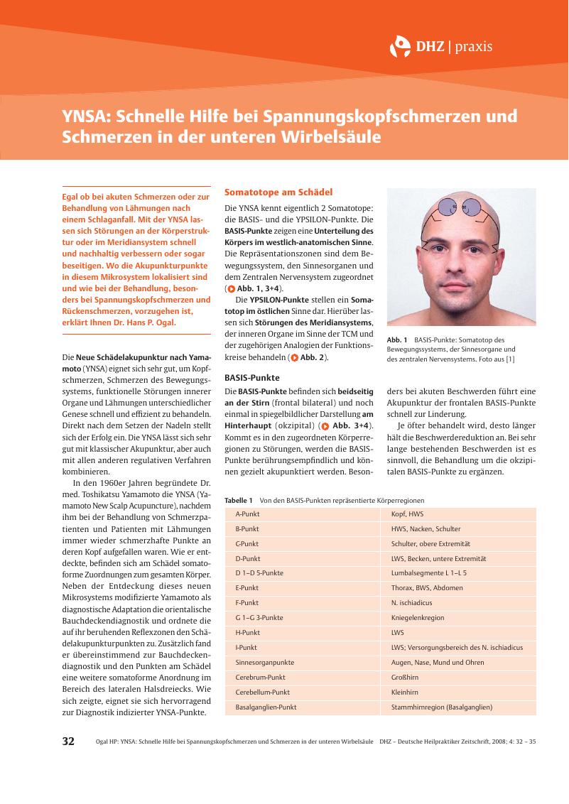 Vorschauseite 1: YNSA: Schnelle Hilfe bei Spannungskopfschmerzen und Schmerzen in der unteren Wirbelsäule