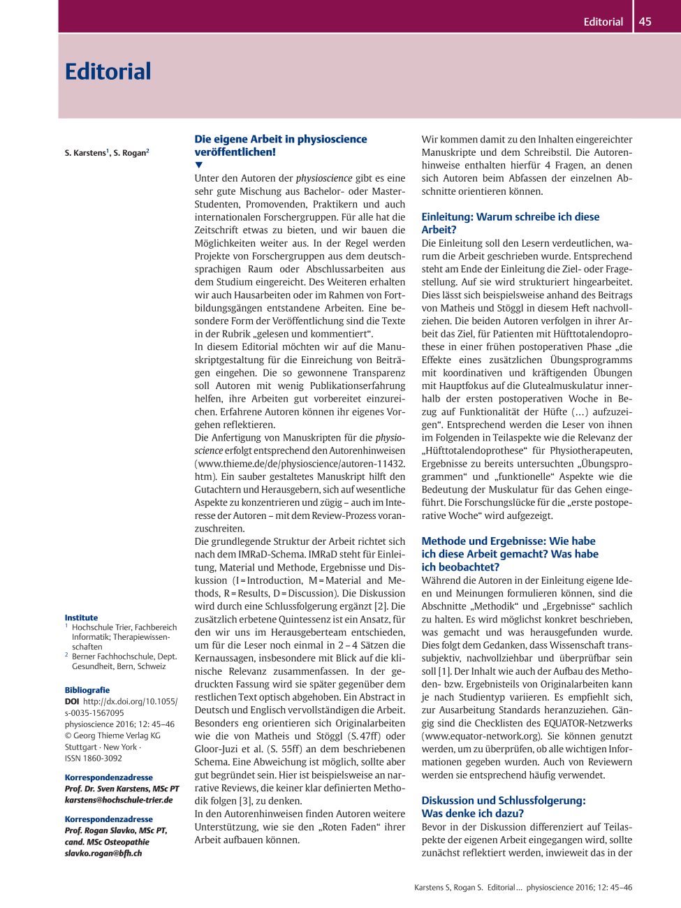 Vorschauseite 1: Editorial