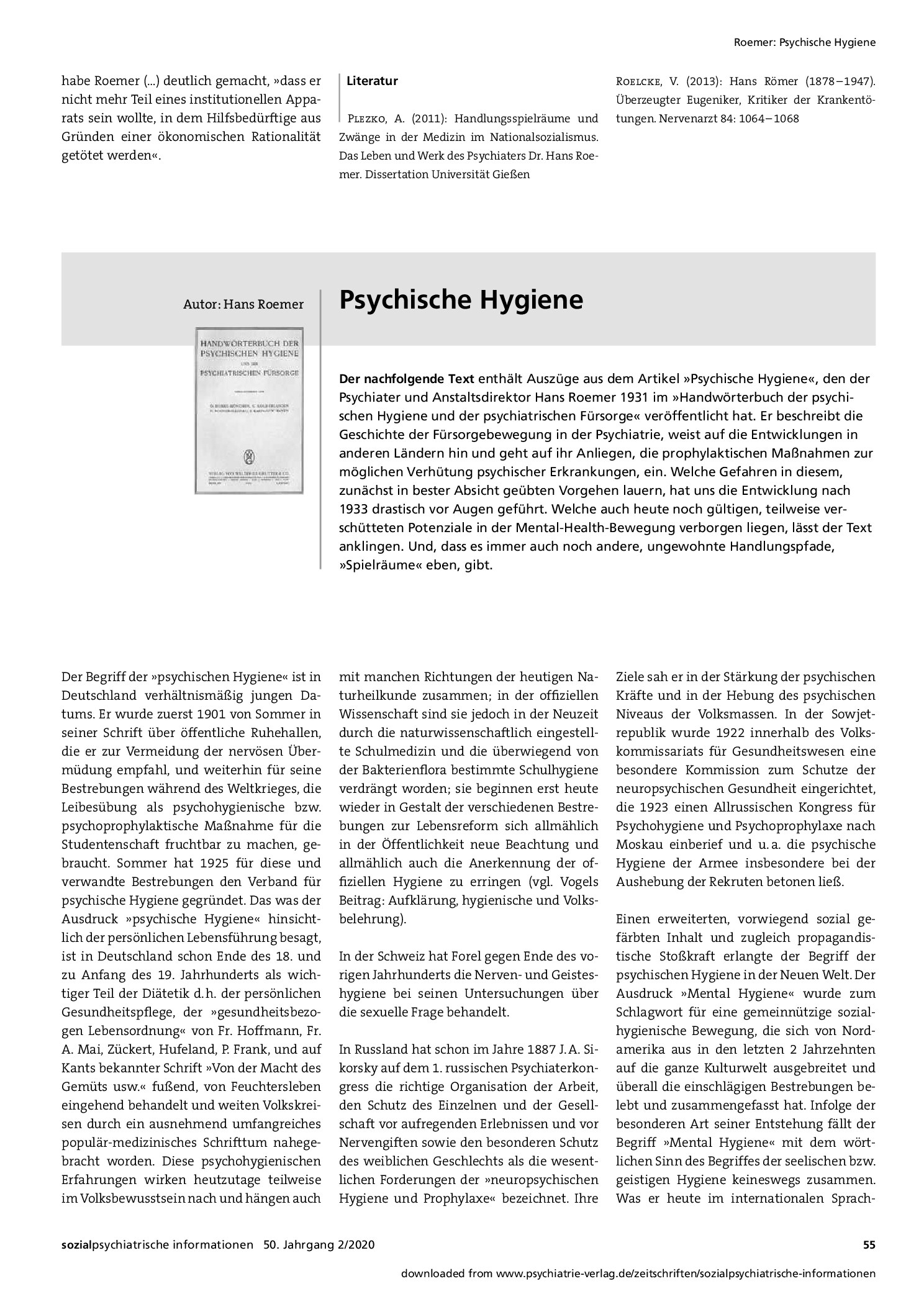 Vorschauseite 1: Psychische Hygiene