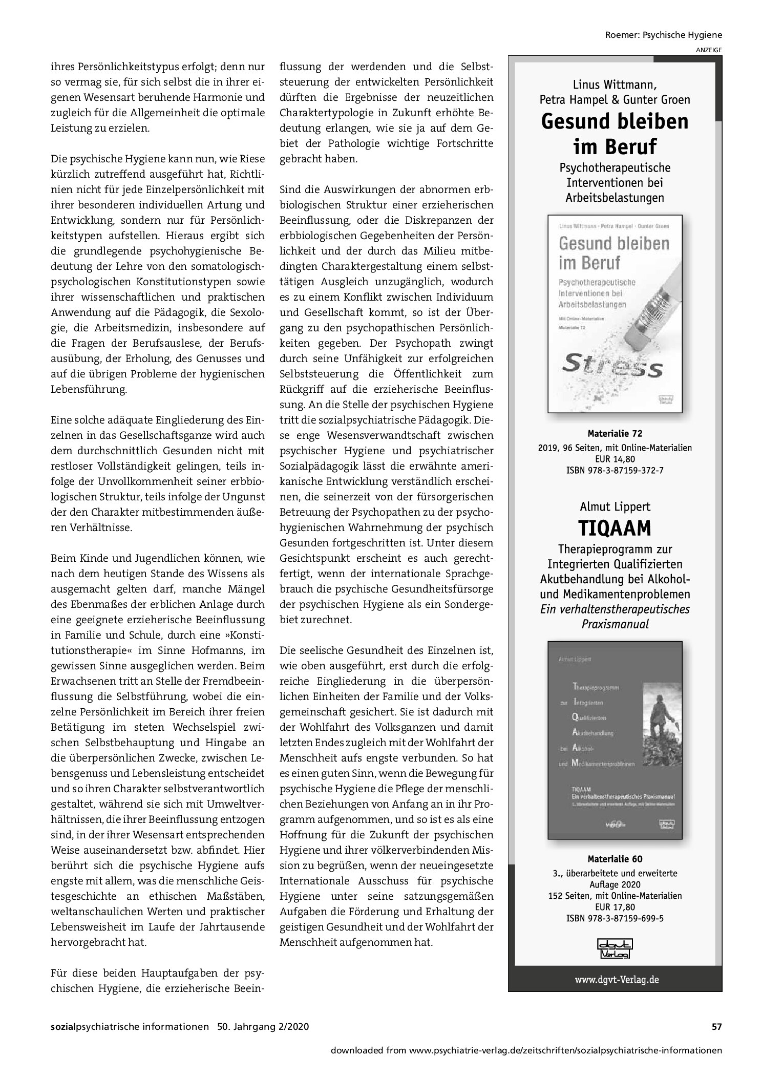 Vorschauseite 3: Psychische Hygiene