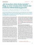 Vorschauseite 1: "Wir brauchen einen Kulturwandel" - Wege zu einer strukturellen Reform der ärztlichen Weiterbildung gesucht