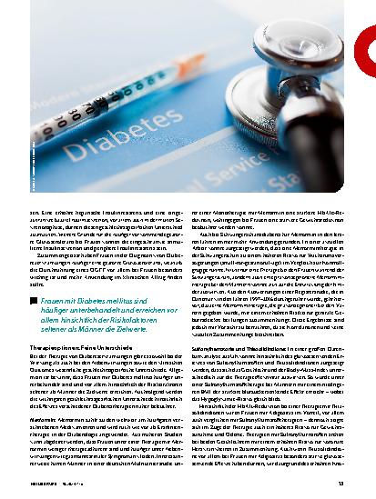Vorschauseite 2: Frauen und Männer bei Diabetes behandeln
