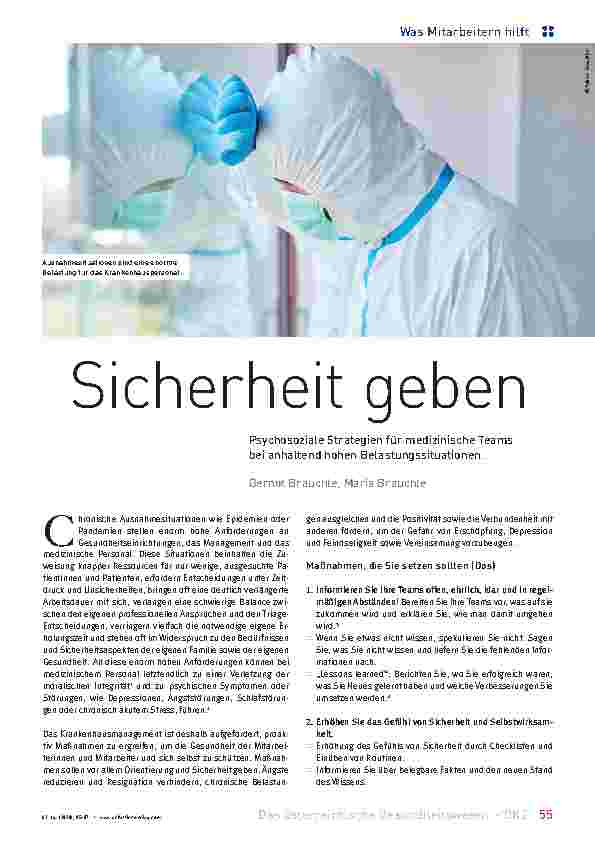 Vorschauseite 1: Sicherheit geben