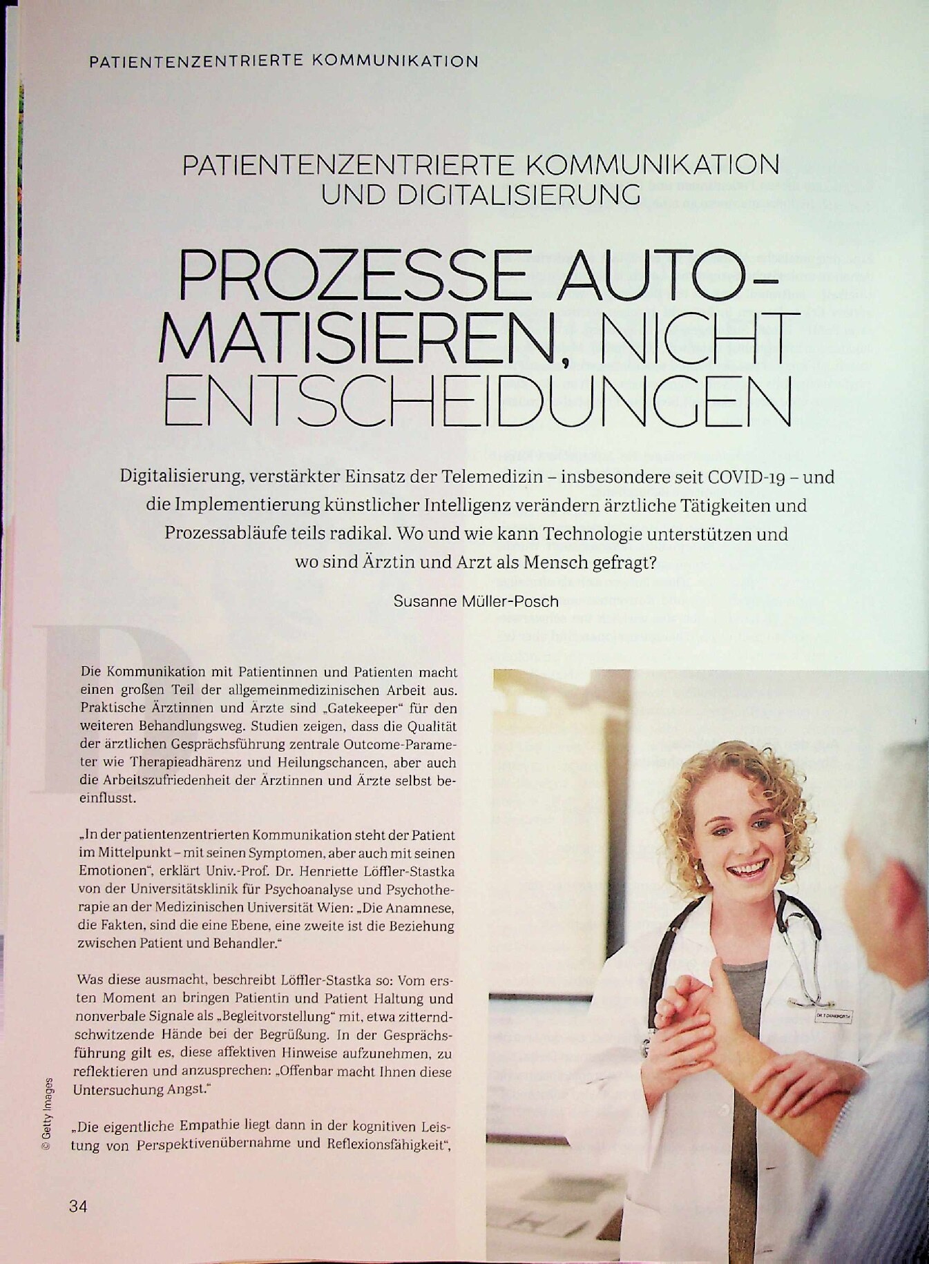 Vorschauseite 1: Patientenzentrierte Kommunikation und Digitalisierung
