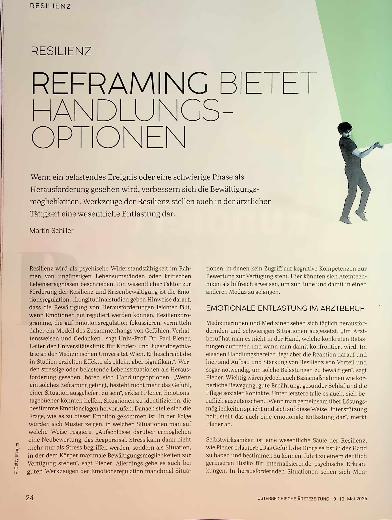 Vorschauseite 1: Resilenz Reframing bietet Handlungsoptionen
