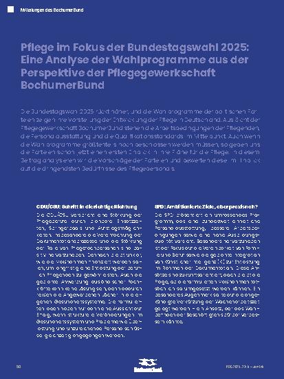 Vorschauseite 2: Die Zukunft der Pflege in Deutschland – eine Chance zur Neuausrichtung?