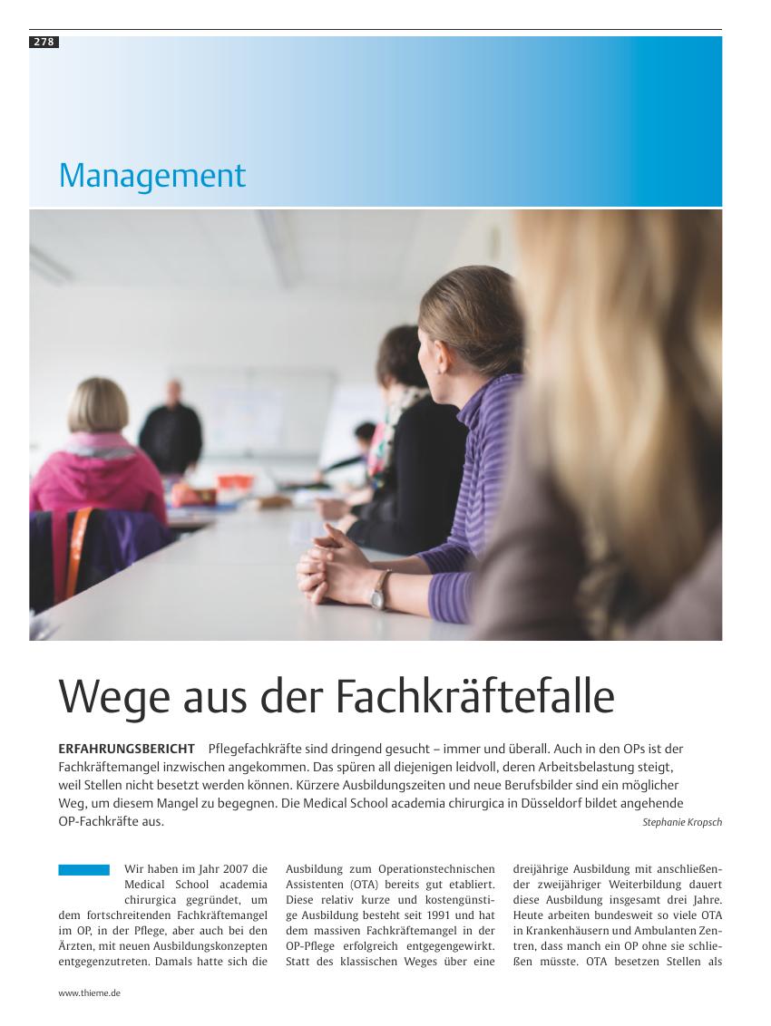 Vorschauseite 1: Wege aus der Fachkräftefalle