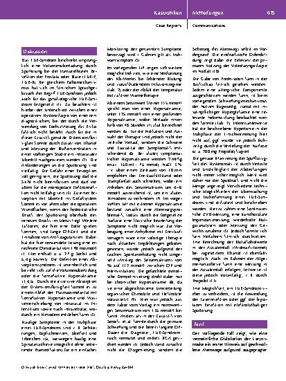 Vorschauseite 4: Plötzliche Atemwegsprobleme bei operativer Hysteroskopie