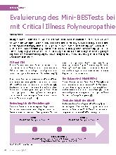 Vorschauseite 1: Evaluation des Mini-BESTests bei Patient*innen mit Critical Illness Polyneuropathie und Critical Illness Myopathie