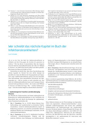 Vorschauseite 1: Wer schreibt das nächste Kapitel im Buch der Infektionskrankheiten?