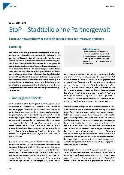 Vorschauseite 1: StoP – Stadtteile ohne Partnergewalt