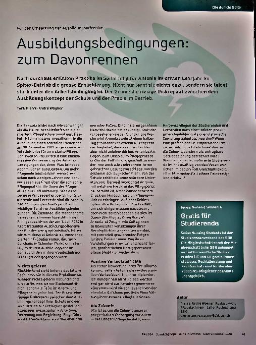 Vorschauseite 1: Ausbildungsbedingungen: zum Davonrennen