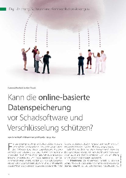 Vorschauseite 1: Kann die online-basierte Datenspeicherung vor Schadsoftware und Verschlüsselung schützen?