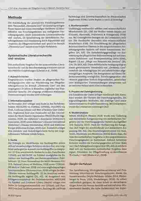 Vorschauseite 3: Prioritäten der Pflegeforschung für das Themenfeld „Dementia Care“ im deutschsprachigen Raum