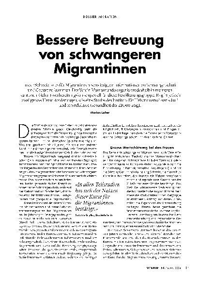 Vorschauseite 2: Bessere Betreuung von schwangeren Migrantinnen