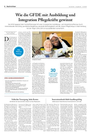 Vorschauseite 1: Wie die GFDE mit Ausbildung und Integration Pflegekräfte gewinnt