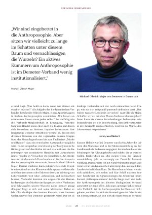 Vorschauseite 3: Besser Geheim? Anthroposophie bei Demeter