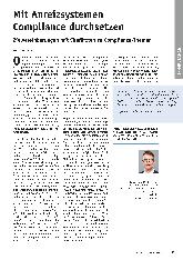 Vorschauseite 1: Mit Anreizsystemen Compliance durchsetzen: Zielvereinbarungen mit Chefärzten zu Compliance-Themen.