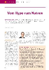 Vorschauseite 1: Vom Hype zum Nutzen