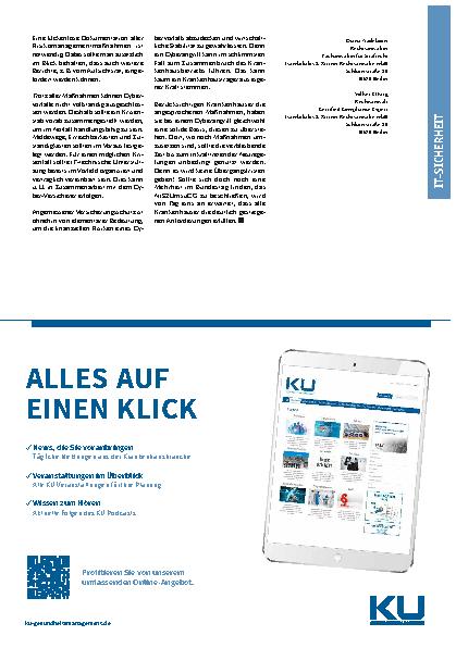 Vorschauseite 3: Umsetzung der NIS-2-Richtlinie Ein Kraftakt für die Krankenhäuser