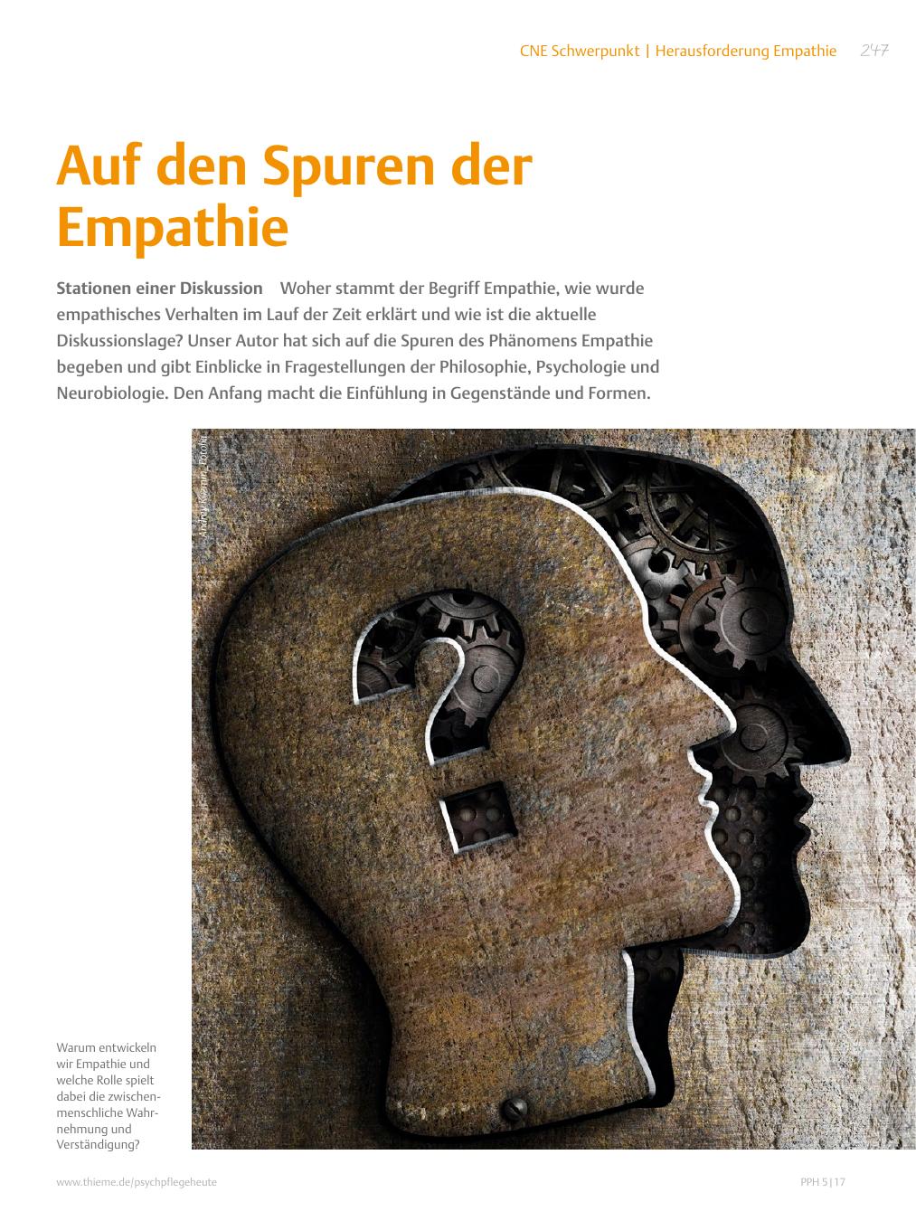 Vorschauseite 1: Auf den Spuren der Empathie