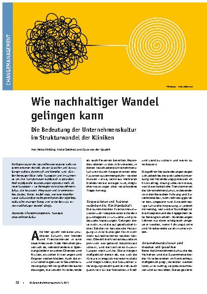Vorschauseite 1: Wie nachhaltiger Wandel gelingen kann