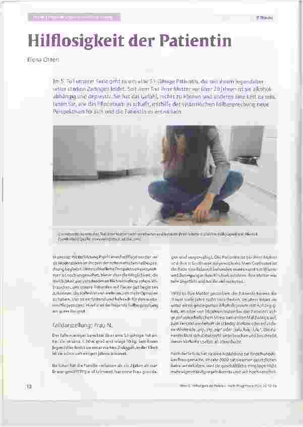 Vorschauseite 1: Hilflosigkeit der Patientin