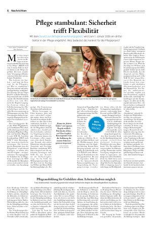 Vorschauseite 1: Pflege stambulant: Sicherheit trifft Flexibilität