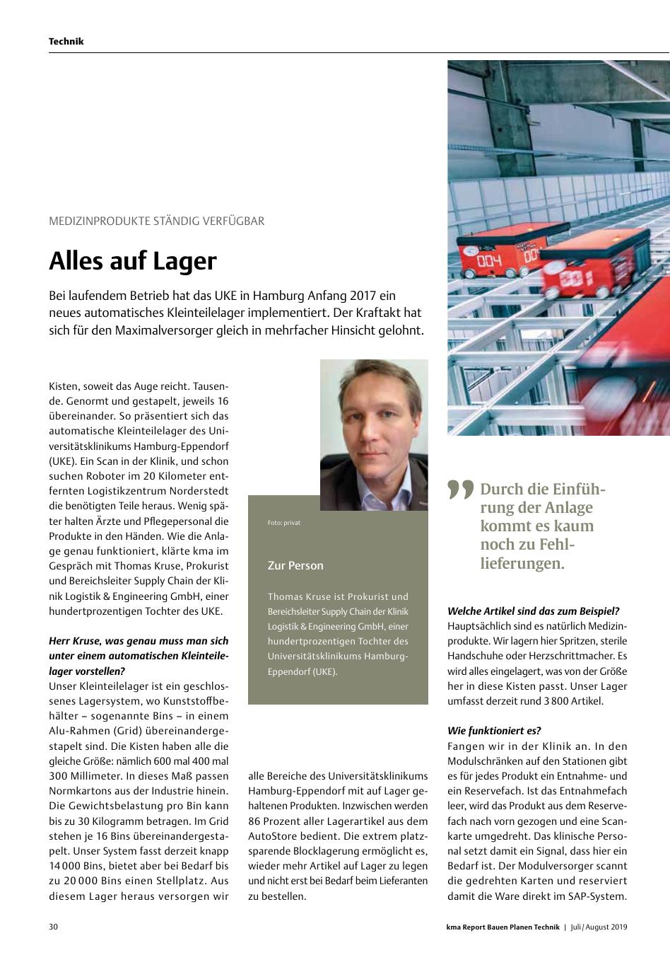 Vorschauseite 1: Medizinprodukte ständig verfügbar: Alles auf Lager