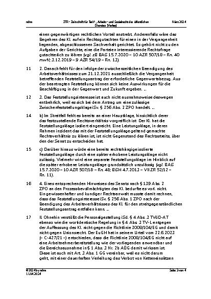 Vorschauseite 3: I. Tarifrecht Personalgestellung – öffentlicher Dienst