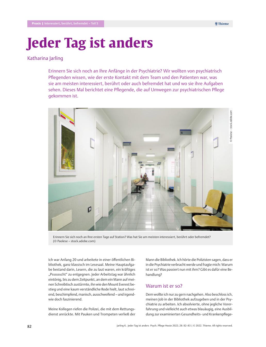 Vorschauseite 1: Jeder Tag ist anders.