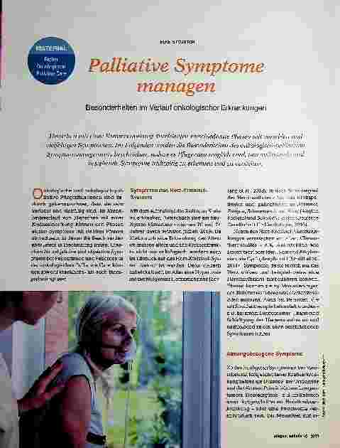 Vorschauseite 1: Palliative Symptome managen: Besonderheiten im Verlauf onkologischer Erkrankungen