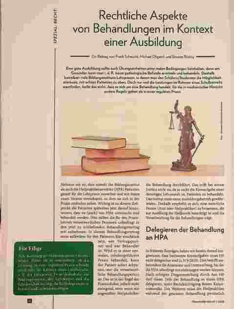 Vorschauseite 1: Rechtliche Aspekte von Behandlungen im Kontext einer Ausbildung