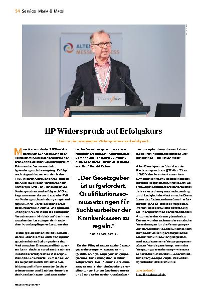 Vorschauseite 1: HP Widerspruch auf Erfolgskurs